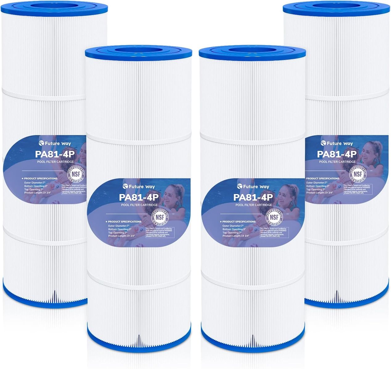 FUTURE WAY 4-PACK C3030 POOL FILTER CARTRIDGES REPLACEMENT FOR HAYWARD SWIM CLEAR C580E, C3030, C3025,C3020-New in Box!!!