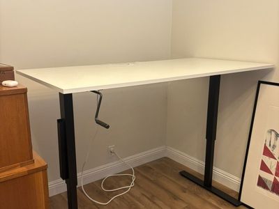 Sitting/Standing Desk IKEA Trotten White Top