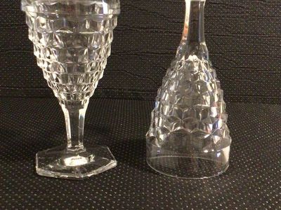 Fostoria American Vintage. clear glass water goblets 10 available