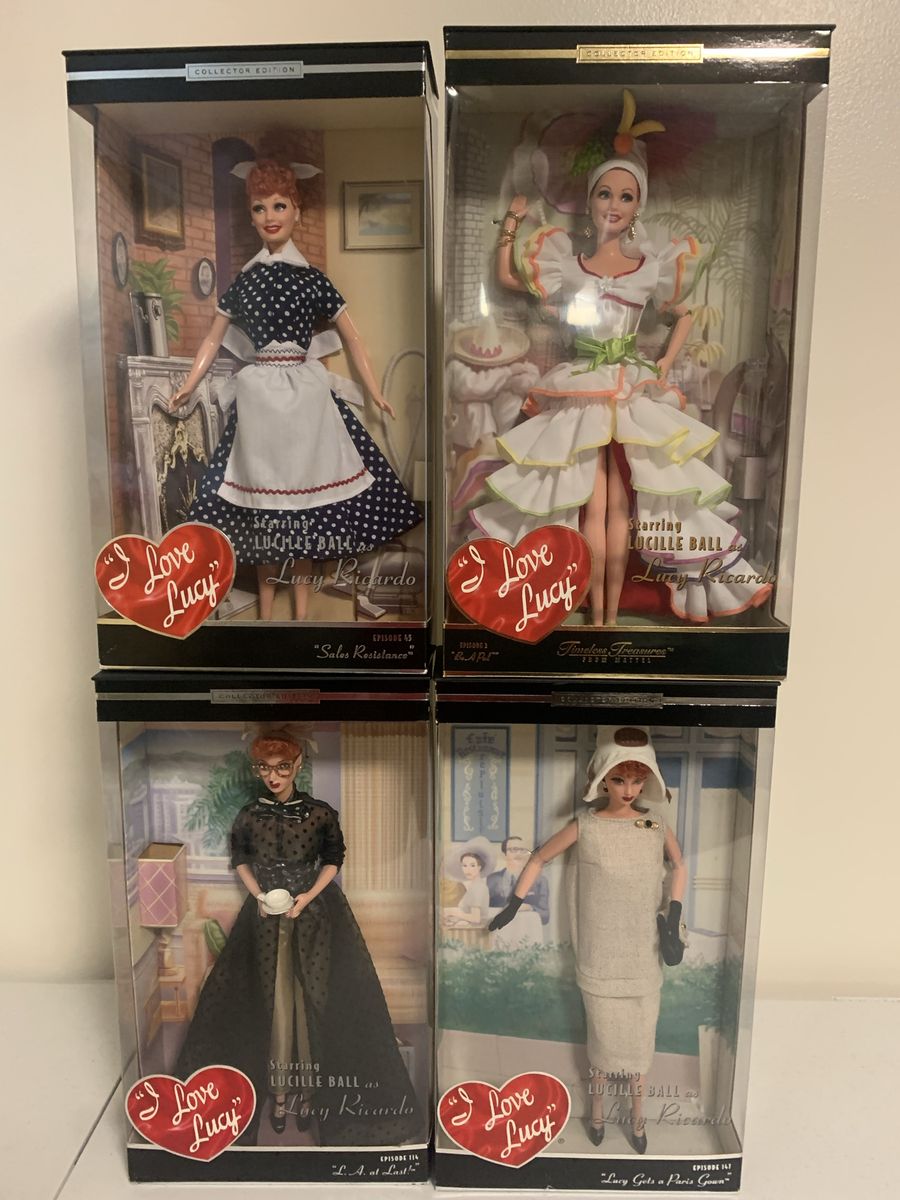 Mattel Barbie I Love Lucy Collector Edition Dolls - Full Set of 13 NIB Lucille Ball Ricky Ricardo