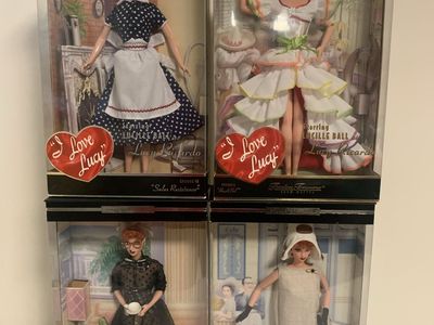 Mattel Barbie I Love Lucy Collector Edition Dolls - Full Set of 13 NIB Lucille Ball Ricky Ricardo