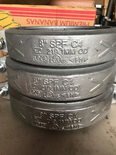 Galvanized grooved pipe coupling 8"