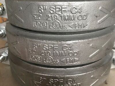 Galvanized grooved pipe coupling 8"