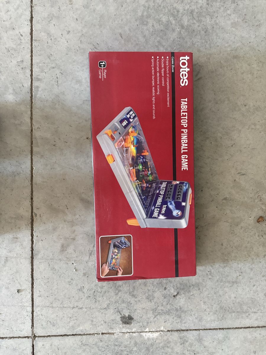 Totes Tabletop Pinball Game with Electronic Scoring, Lights & Sounds - 1+ Player