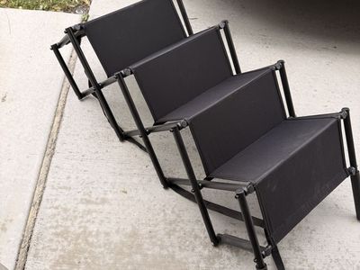 Folding Pet Stairs for Cars, Trucks, SUVs - Portable 4-Step Black Dog/Cat Ramp
