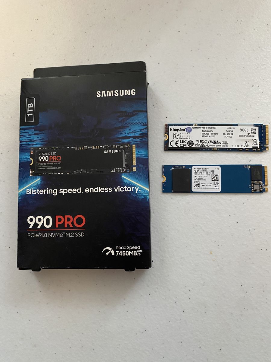 Various NVMe M.2 SSD Drives