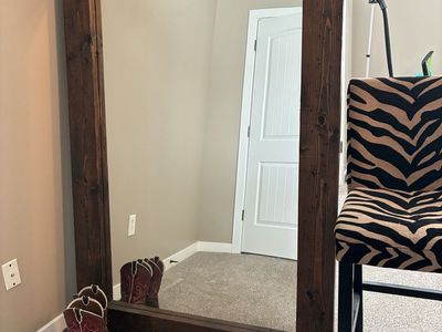 Wood Framed Leaning Mirror 46"x69"