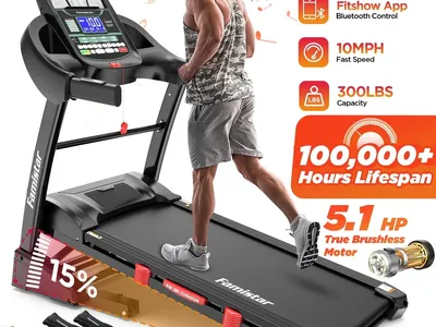 Famistar T532a 5.1HP Folding Treadmill for Home with 15% Auto Incline, 300 LB