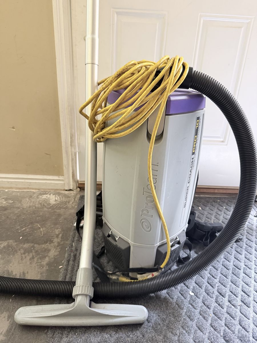 ProTeam Super Coach Pro 10 Backpack Vacuum Cleaner Used