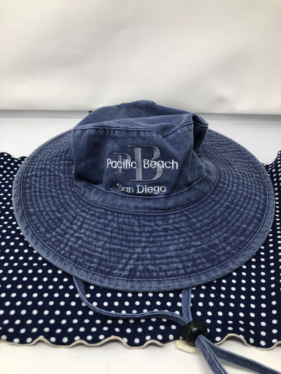 Pacific Beach San Diego Navy Blue Bucket Hat – Embroidered Souvenir Hat