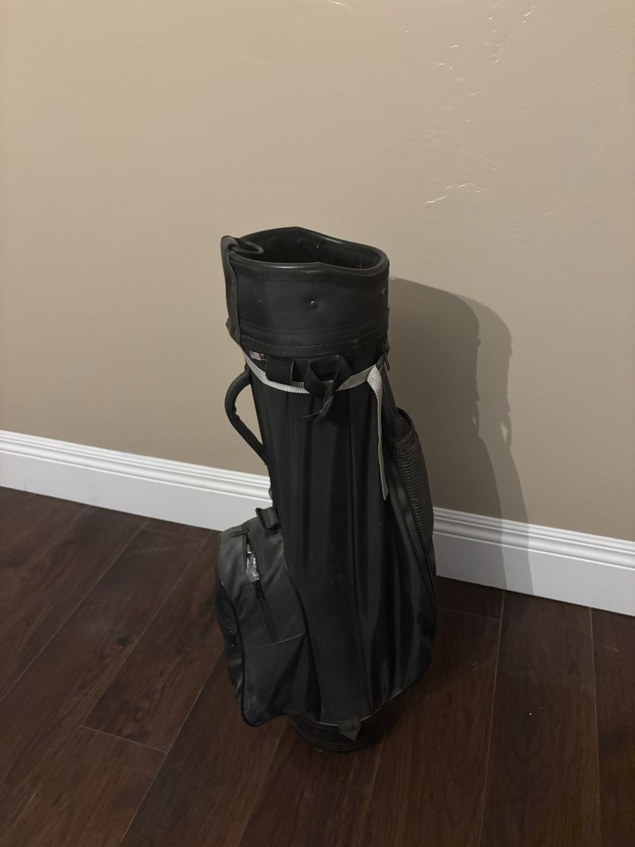 Gemini Golf Cart Bag with Push Cart, Black, Made in USA