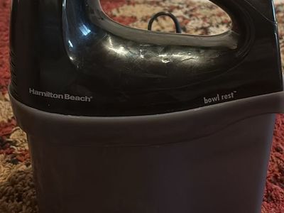 Hamilton Beach Bowl Rest Electric Hand Mixer with Storage Case - Black