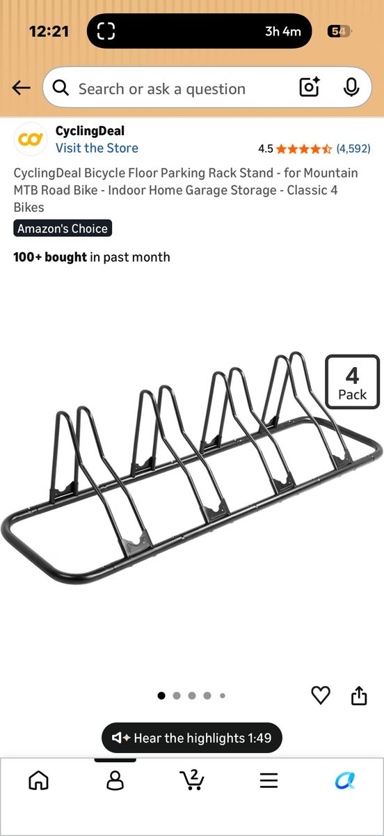 Bike wall rack and floor rack