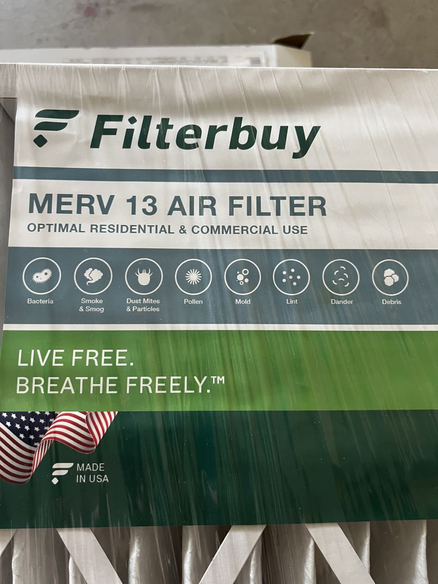 Filterbuy Air Filters 16x25x5 Merv 13 Pack of 4
