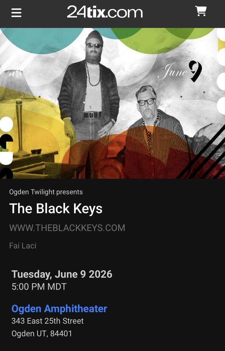 The Black Keys Ogden Twilight Concert Tickets June 9