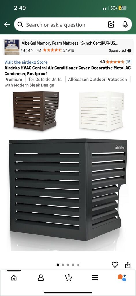 NEW - AIRDEKO PREMIUM AIR CONDITIONER COVER