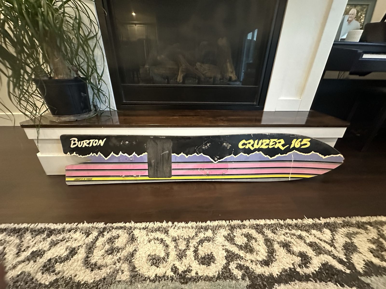 Vintage Burton Cruzer 165 Snowboard - Retro Design, Laminated in Canada