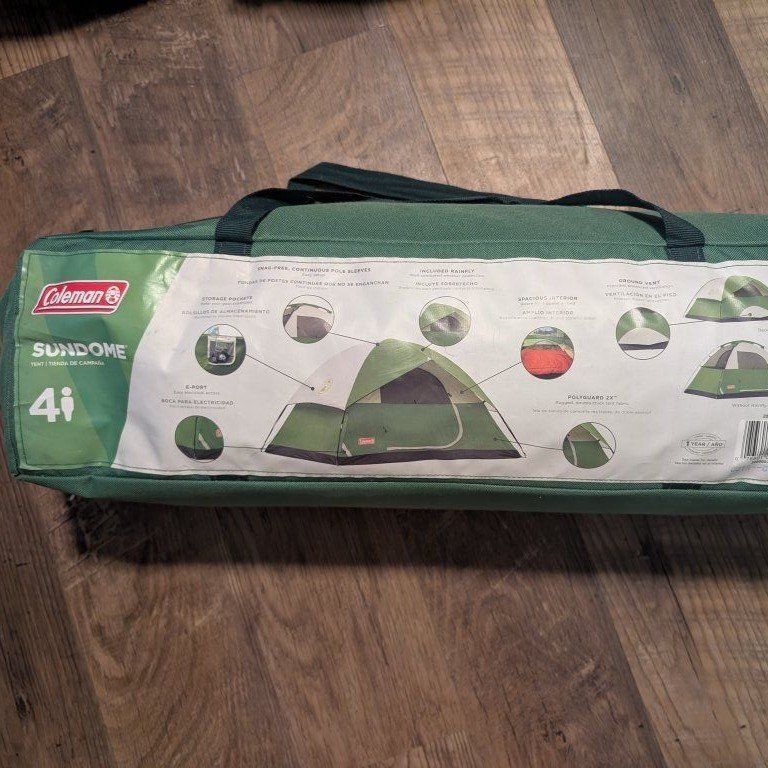 Coleman Sundome 4-Person Camping Tent - Green (Used)