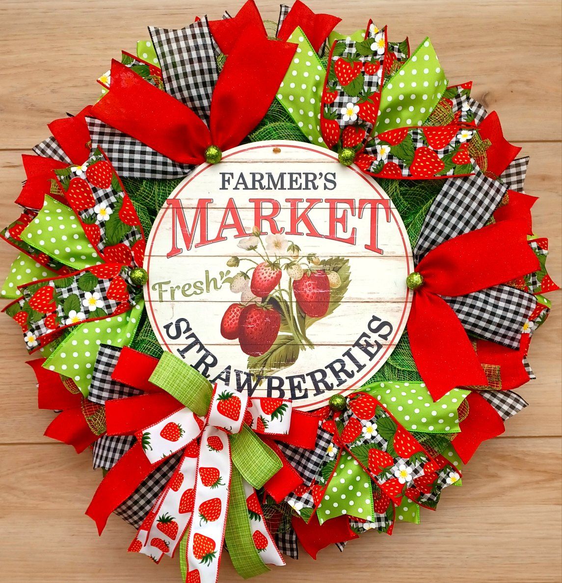 Farmers Market Strawberry Wreath