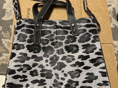 Black and White Leopard Print Bag