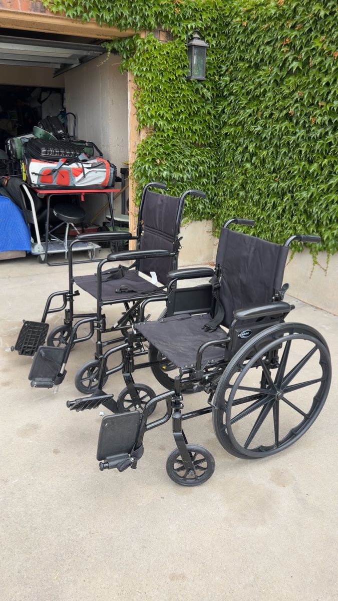 Wheelchair with brake Or transport chair like new