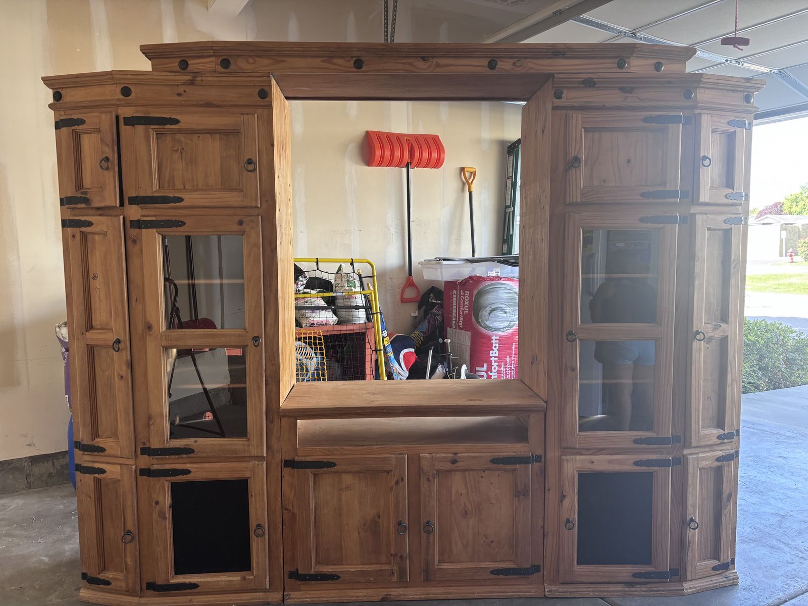 Pine entertainment center 