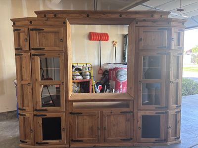 Pine entertainment center