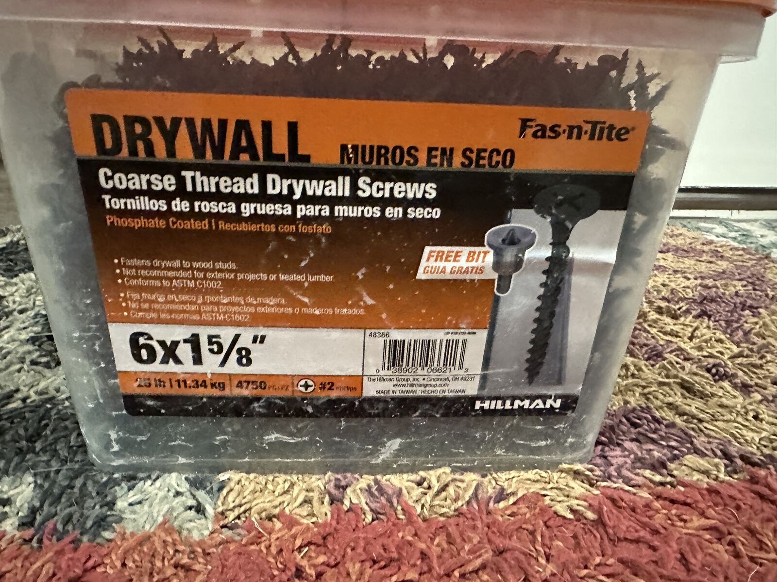 Dry Wall Screws 25lbs 6x1 5/8
