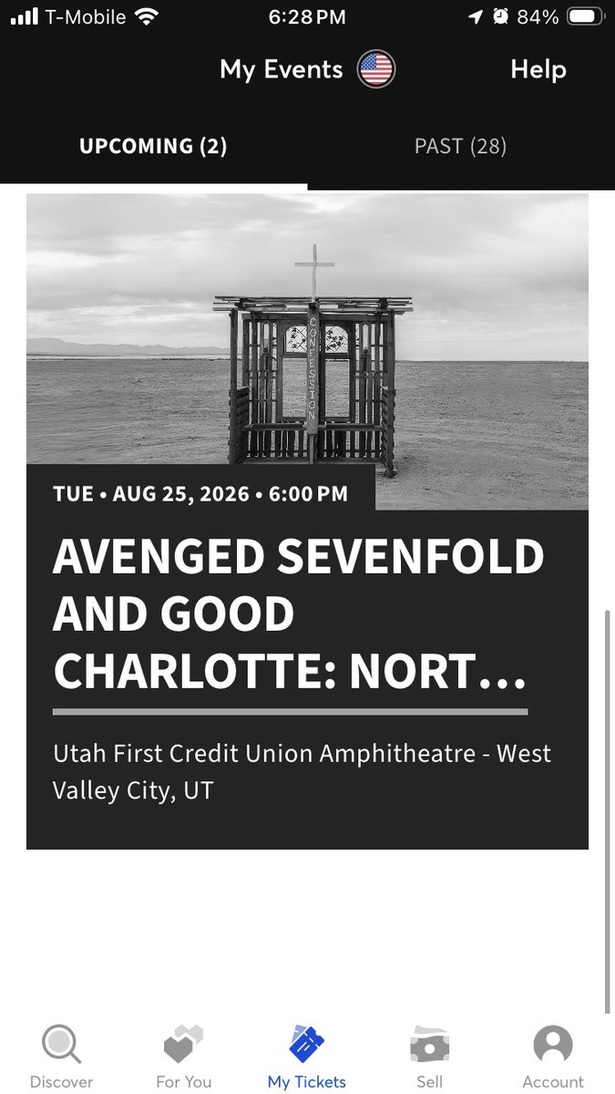 Avenged Sevenfold Platinum Tickets At Usana