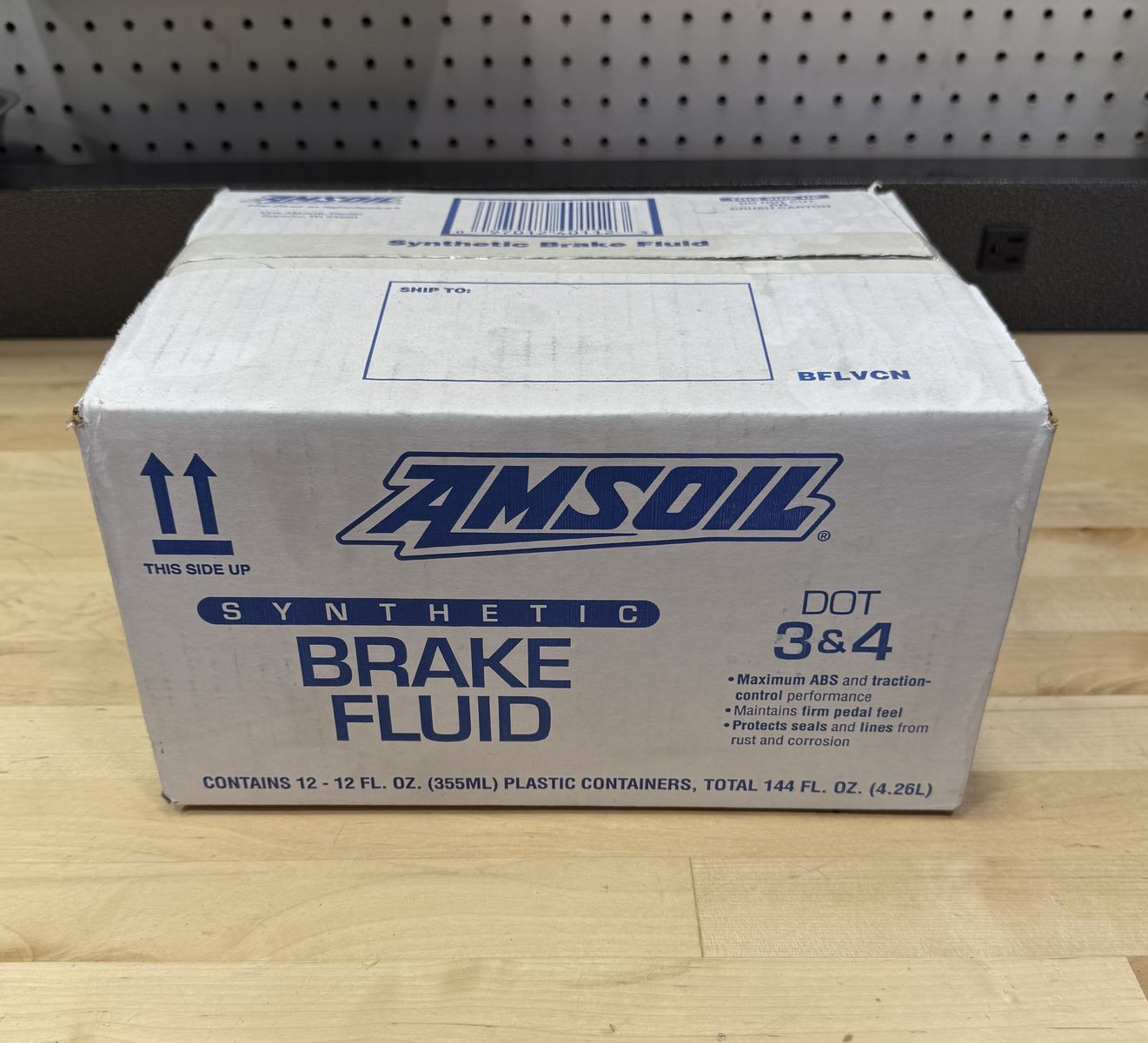 AMSOIL Synthetic Brake Fluid DOT 3 & 4 - Case of 12 (12 oz Bottles)