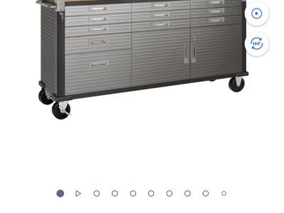 Seville Classics UltraHD 11 Drawer Rolling Workbench 77" W x 20" D x 37.5" H