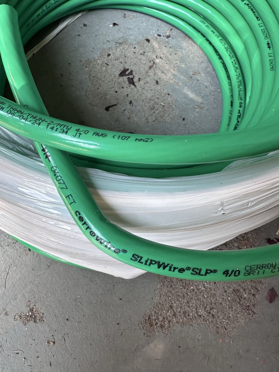 Cerrowire SLP 4/0 stranded $7.50 per ft, 200 ft available