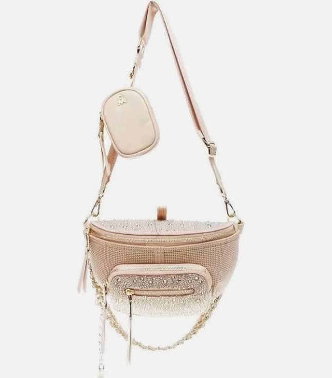Steve Madden Rhinestone Embellished Crossbody Bag with Coin Pouch