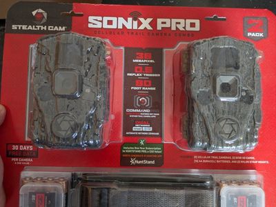 Stealth Cam Sonix Pro 36MP Cellular Trail Camera Combo (2-Pack) with SD Cards & Mounts