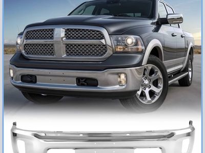 Dodge Ram 1500 (2013-2018) Chrome Front Bumper w/ Fog Light Openings - Heavy-Duty Steel