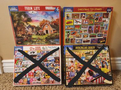 White Mountain and EZ puzzles 1000 piece