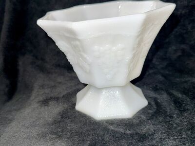 Vintage Anchor Hocking Milk Glass Candy Dish