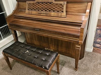 Kimball Upright Piano with Bench, model 4462, serial d26541