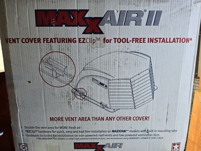 MAXXAIR II Deluxe Large RV Vent Cover Black 00-933082