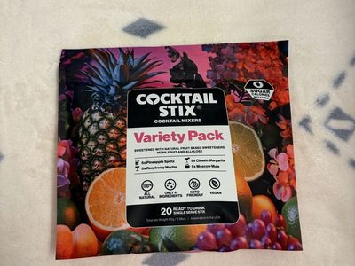 Cocktail Stix Variety Pack Cocktail Mixers - 20 Ready-to-Drink Sticks, 0 Sugar