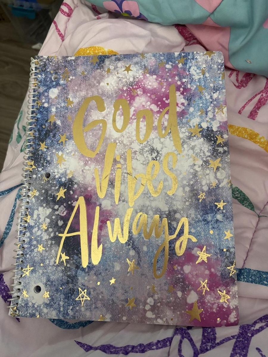 Class Act "Good Vibes Always" Spiral Notebook - Galaxy Print