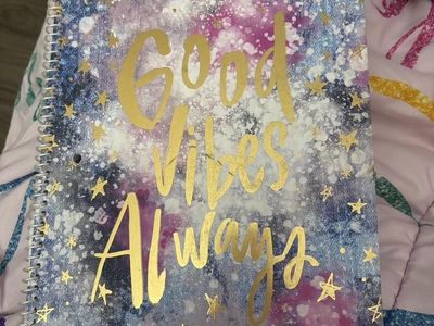 Class Act "Good Vibes Always" Spiral Notebook - Galaxy Print