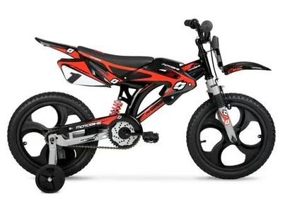 Hyper Bicycles 16" Moto Bike, 5-7, Black/Red