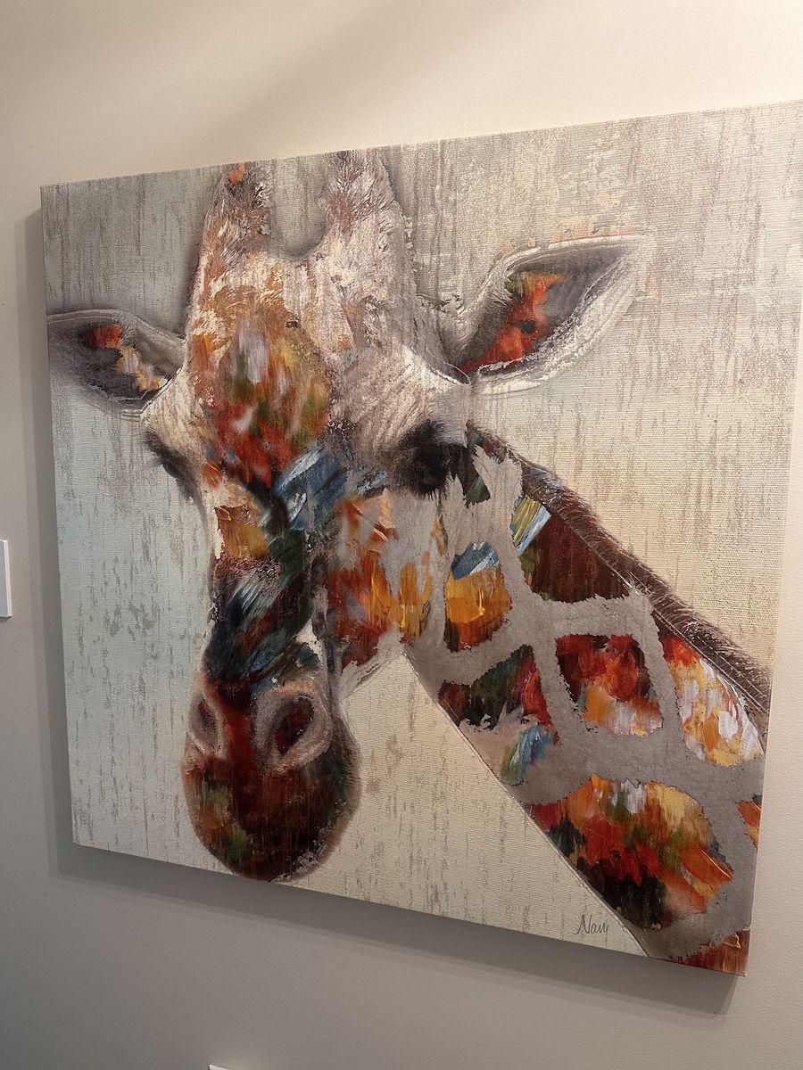 Giraffe artwork 37 x 37
