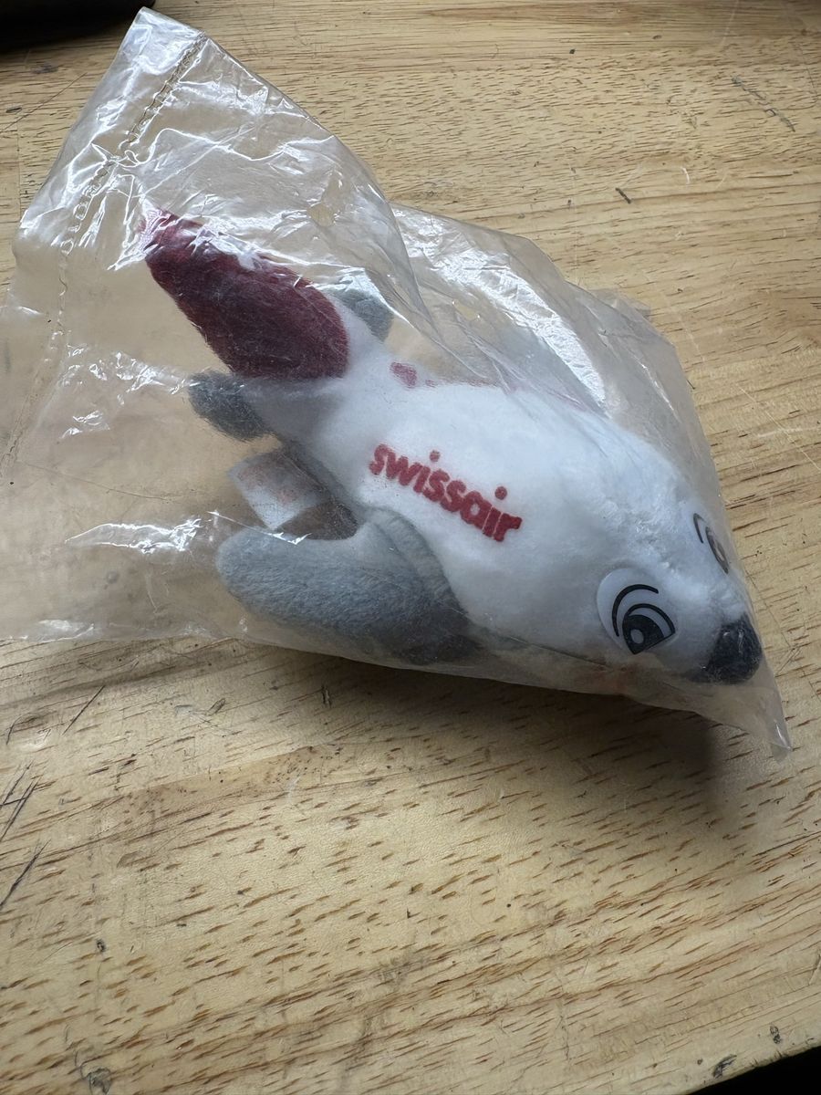 Swiss Air Collectable Plushy Toy Airplane