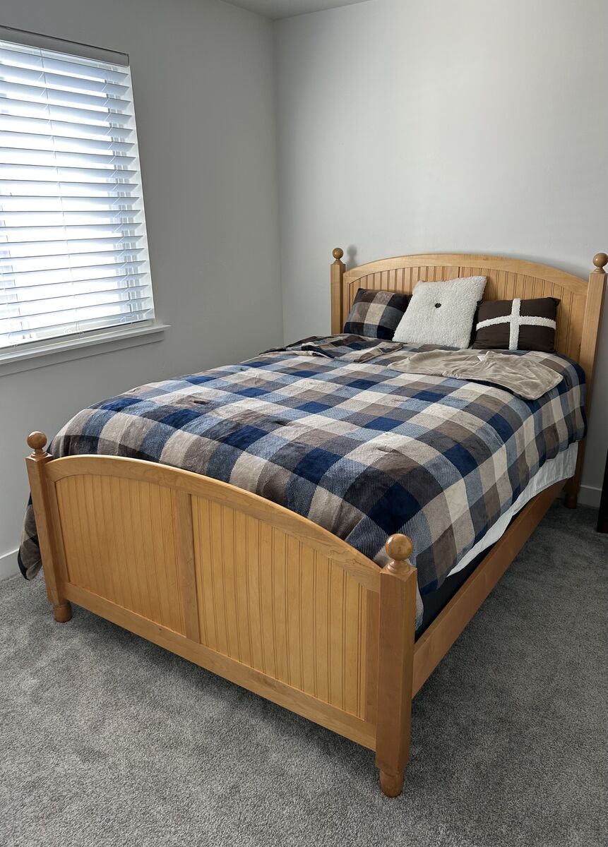 Full Size Bed - Frame + Box Spring + Mattress + Add-Ons