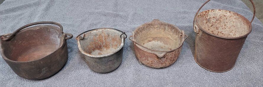 Antique Smelting Pots