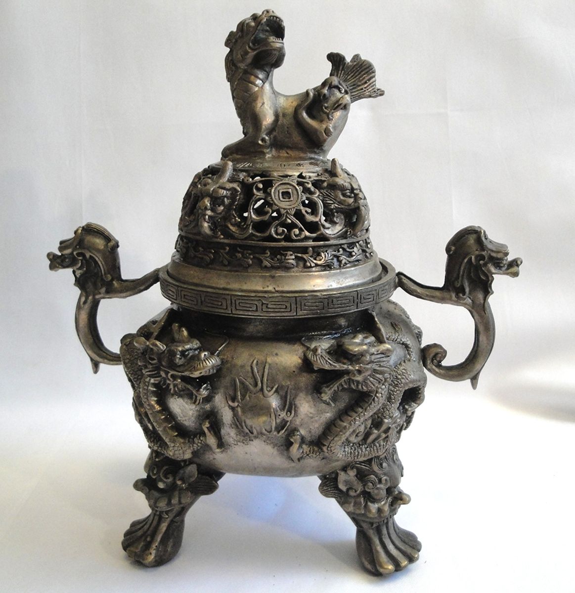 11 Inch Antique Chinese Incense Burner