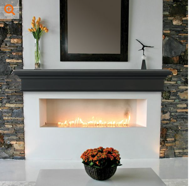 Pearl Mantels 60" Henry MDF Fireplace Mantel Shelf 610-60B - Black