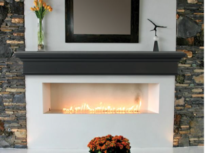 Pearl Mantels 60" Henry MDF Fireplace Mantel Shelf 610-60B - Black
